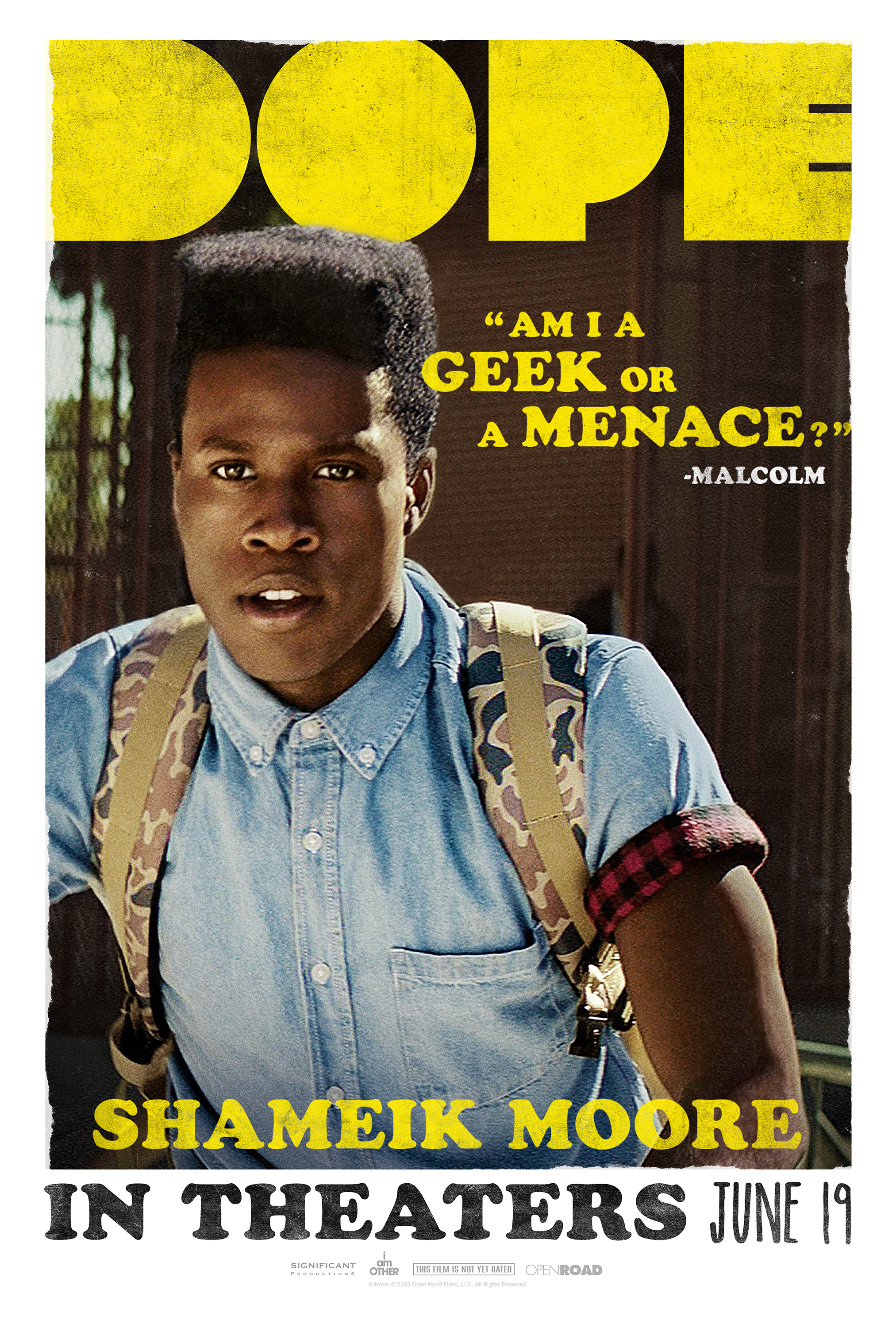 DOPE orig 2015 French film poster Shameik Moore Zoë Kravitz A$AP Rocky 